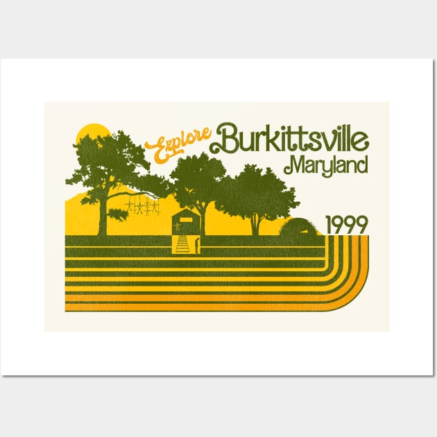 Explore Burkittsville / Blair Witch Retro Stripe Wall Art by darklordpug